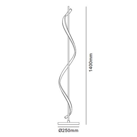ไฟตั้งพื้น LED CARINI MT16-3674 24 วัตต์ สีทอง/แชมเปญ_8