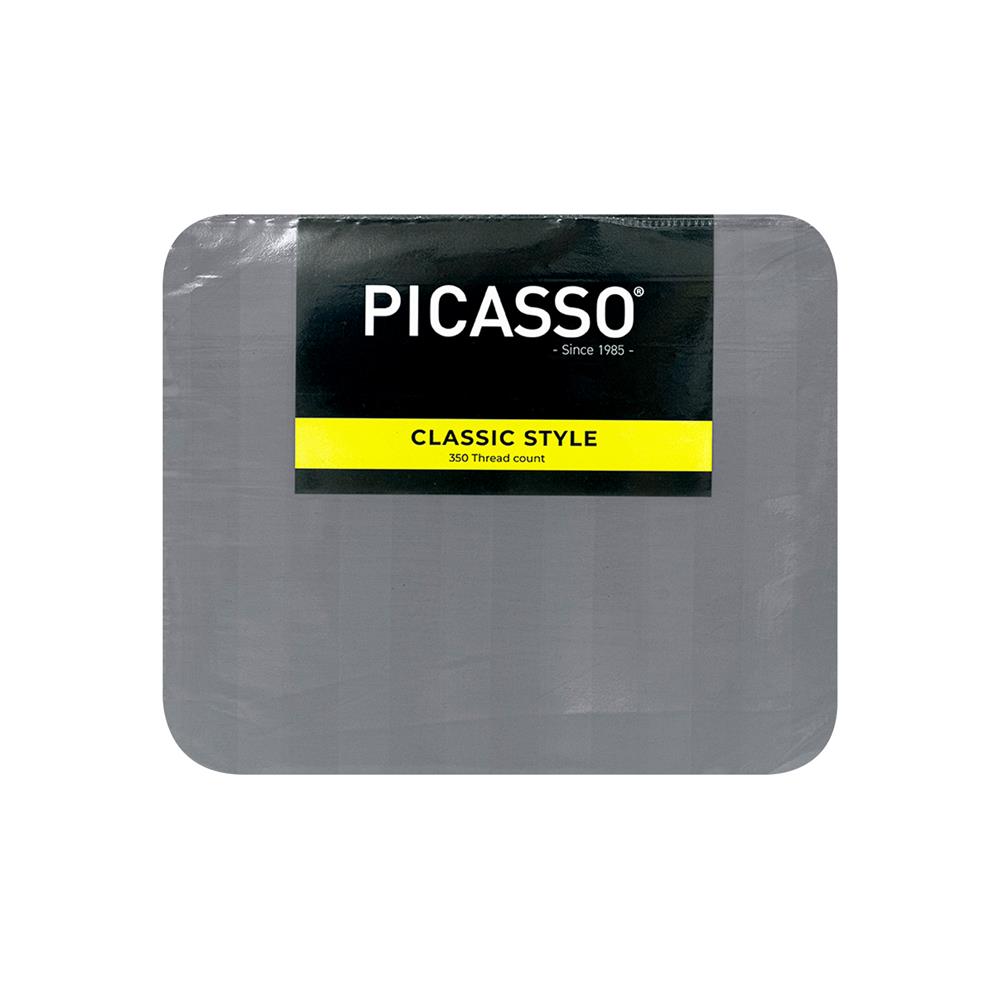 ชุดผ้าปูที่นอน 6 ฟุต (ชุด 5 ชิ้น) PICASSO CLASSIC STYLE สี GREY