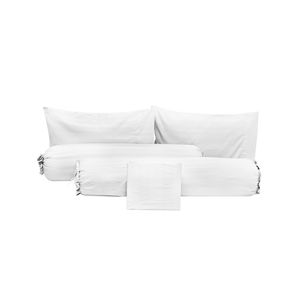 ชุดผ้าปูที่นอน 6 ฟุต (ชุด 5 ชิ้น) PICASSO CLASSIC STYLE สี WHITE