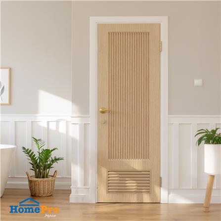 ประตูห้องน้ำ UPVC เจาะลูกบิด AZLE PZL05 70x200 ซม. สี NATURAL ASH WOOD_6