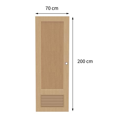 ประตูห้องน้ำ UPVC เจาะลูกบิด AZLE PZL05 70x200 ซม. สี NATURAL ASH WOOD_8