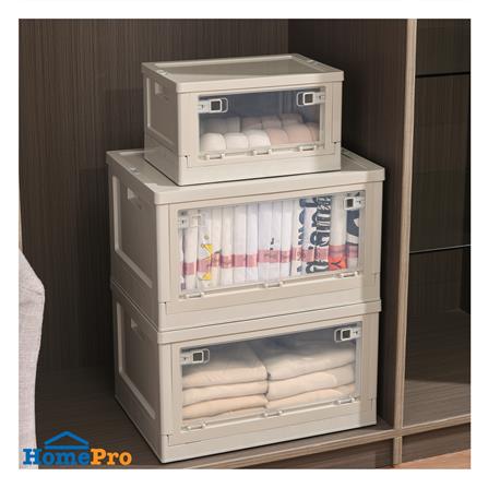 กล่องเก็บของพับได้ STACKO LAURA 20 ลิตร 36X25X21 ซม. สีขาว_5