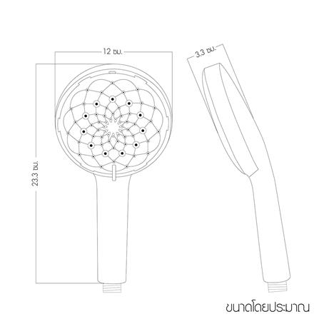 ชุดฝักบัวสายอ่อน 5 ระดับ WSP WSP-522 สีโครม_5