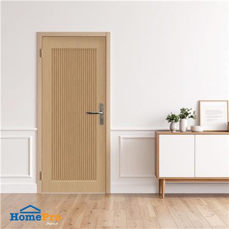 ประตูภายใน UPVC เจาะลูกบิด AZLE PZ05 80x200 ซม. สี NATURAL ASH WOOD_5