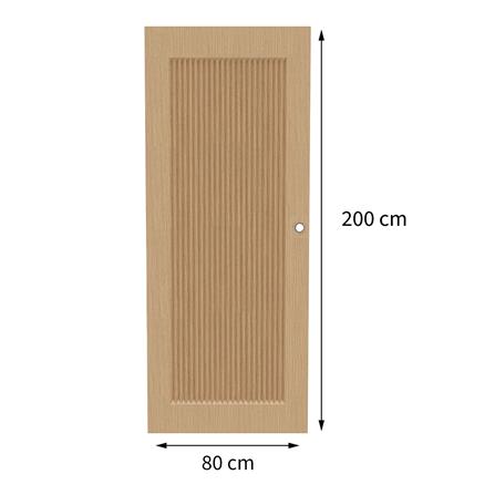 ประตูภายใน UPVC เจาะลูกบิด AZLE PZ05 80x200 ซม. สี NATURAL ASH WOOD_7