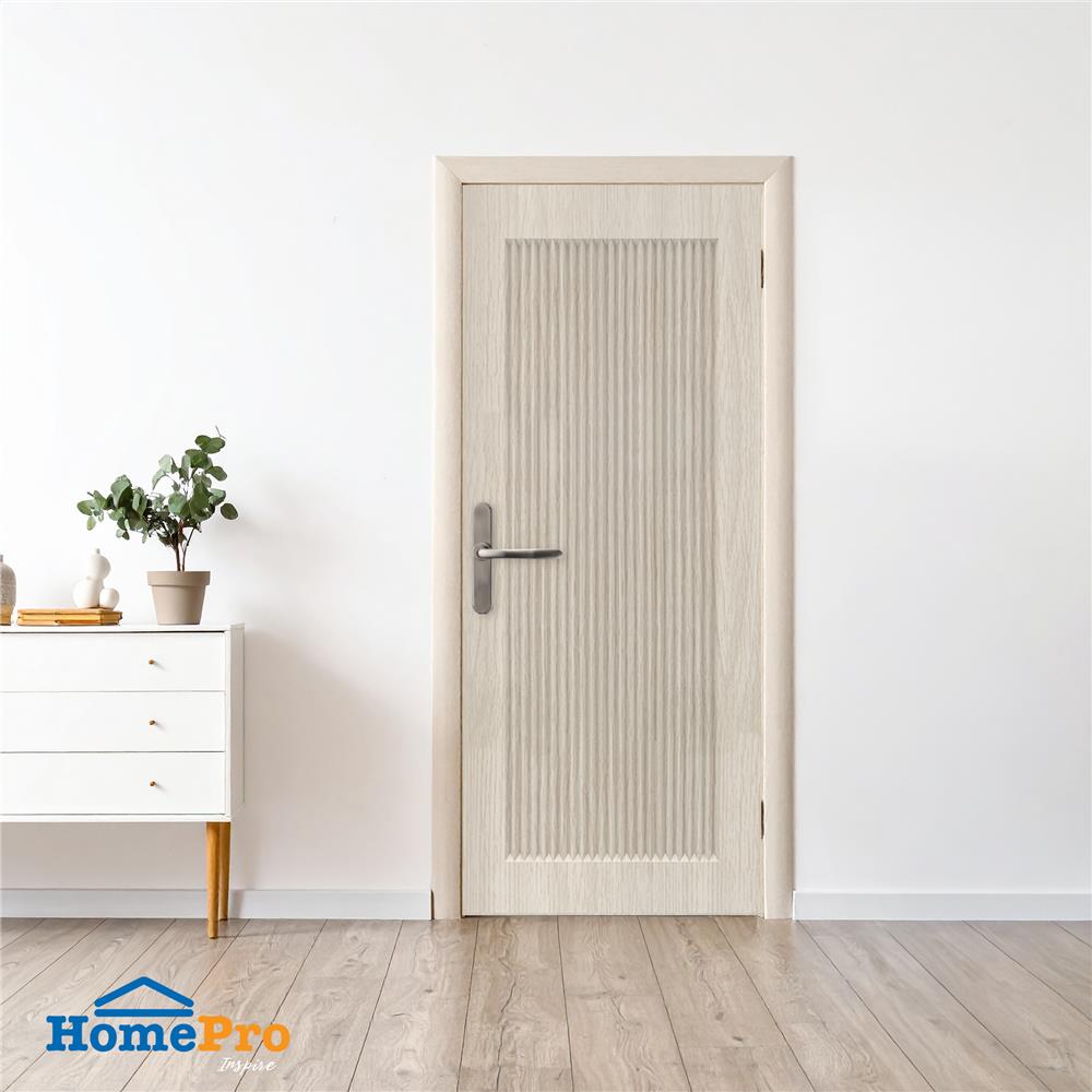 ประตูภายใน UPVC เจาะลูกบิด AZLE PZ05 80x200 ซม. สี WHITE GRAY