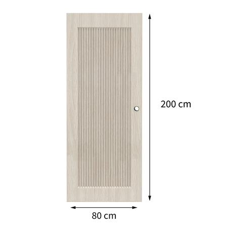 ประตูภายใน UPVC เจาะลูกบิด AZLE PZ05 80x200 ซม. สี WHITE GRAY_7