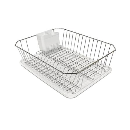 ชั้นคว่ำจานสเตนเลส พร้อมที่ใส่ช้อนและถาดรองน้ำ KECH FIRM_2