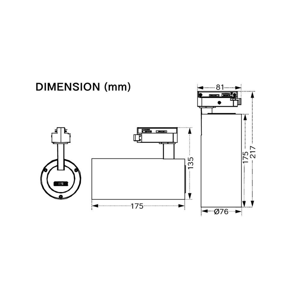 แทรคไลท์ LED SHINING S-TRL30004-1 30 วัตต์ DAYLIGHT/COOL WHITE/WARM WHITE สีขาว
