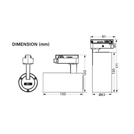 แทรคไลท์ LED SHINING S-TRL20004-1 20 วัตต์ DAYLIGHT/COOL WHITE/WARM WHITE สีขาว_4