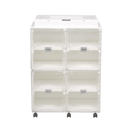 ชั้นวางรองเท้า 8 ช่อง พร้อมระบบเป่าแห้ง อุ่น และกำจัดกลิ่น STACKO CLAIRE 53.5X34X76 ซม. สีขาว_1