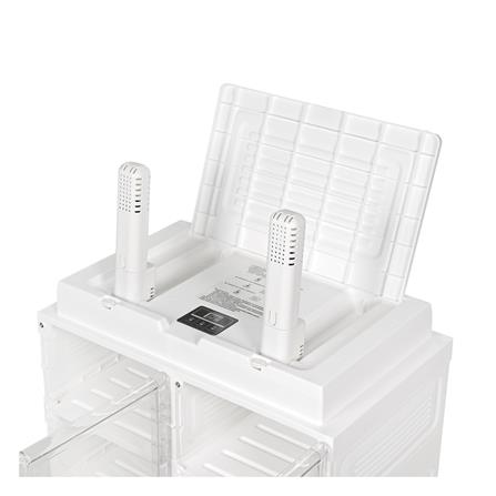 ชั้นวางรองเท้า 8 ช่อง พร้อมระบบเป่าแห้ง อุ่น และกำจัดกลิ่น STACKO CLAIRE 53.5X34X76 ซม. สีขาว_2