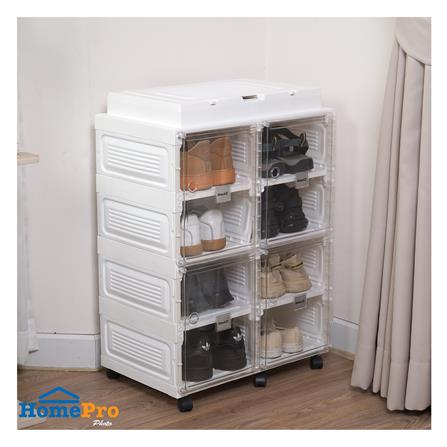 ชั้นวางรองเท้า 8 ช่อง พร้อมระบบเป่าแห้ง อุ่น และกำจัดกลิ่น STACKO CLAIRE 53.5X34X76 ซม. สีขาว_7