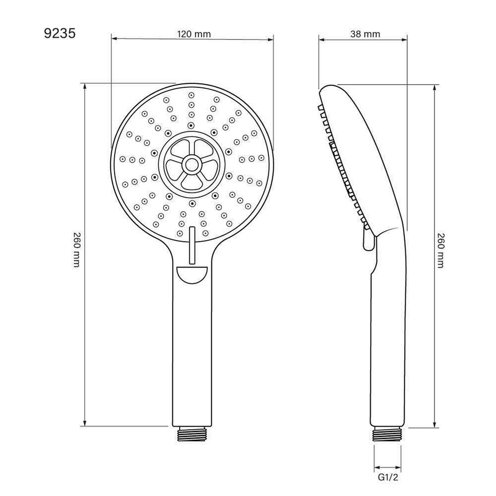 ชุดฝักบัวสายอ่อน 4 ระดับ NAPA 9235 สีโครม