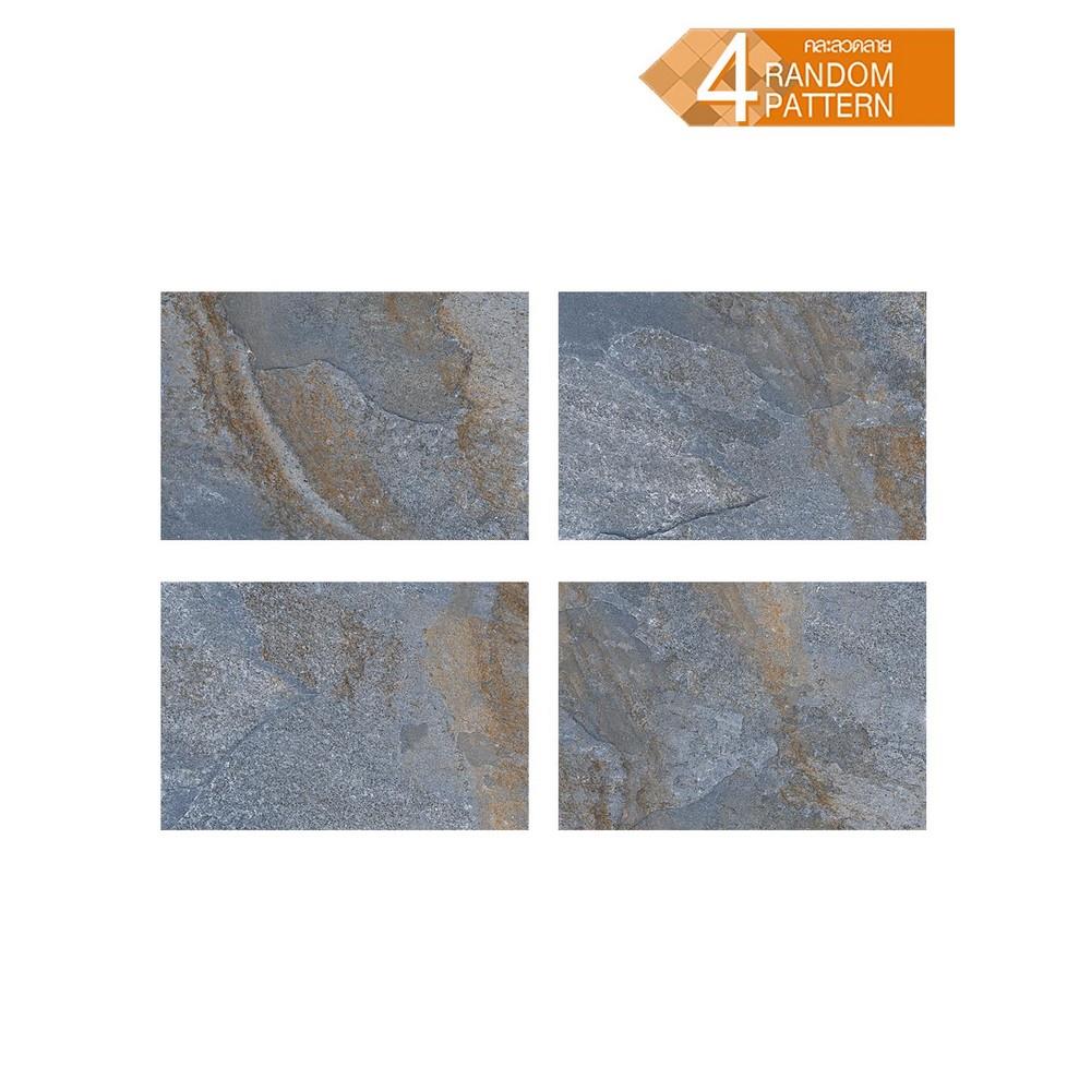 กระเบื้องพื้น 40x60 ซม. TARA รัสติกร็อค เกรย์ หนา 13 มม. PM 1.2 ตร.ม.