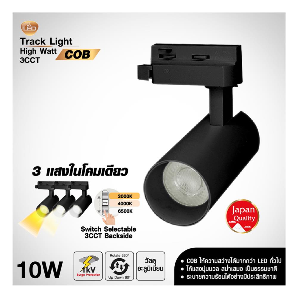 แทรคไลท์ LED SHINING S-TRL10004-1 10 วัตต์ DAYLIGHT/COOL WHITE/WARM WHITE สีดำ