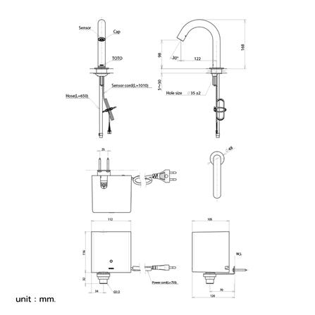 ก๊อกอ่างล้างหน้าเซนเซอร์ TOTO TLE29001T-AC_1
