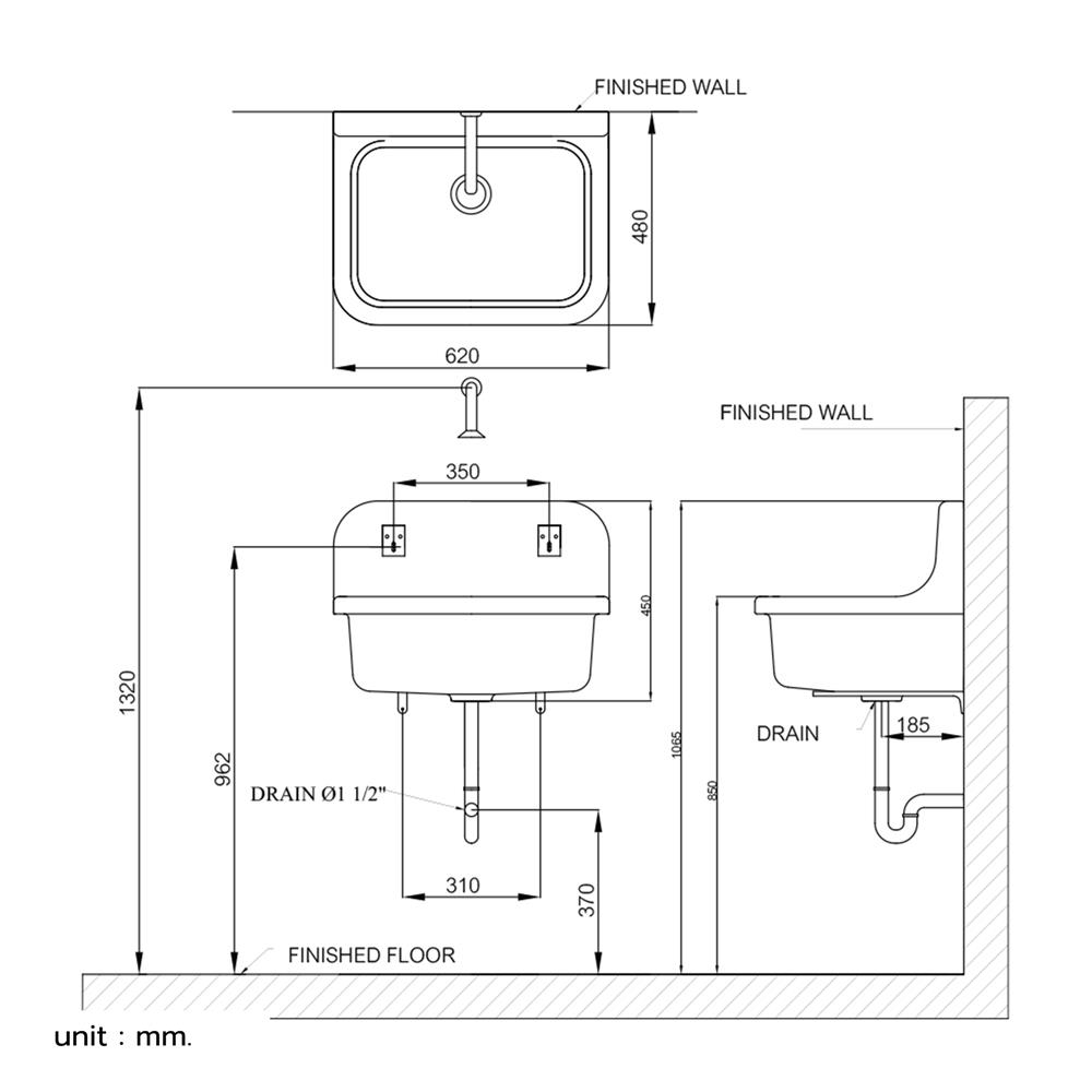 อ่างล้างหน้า TOTO L24R สีขาว
