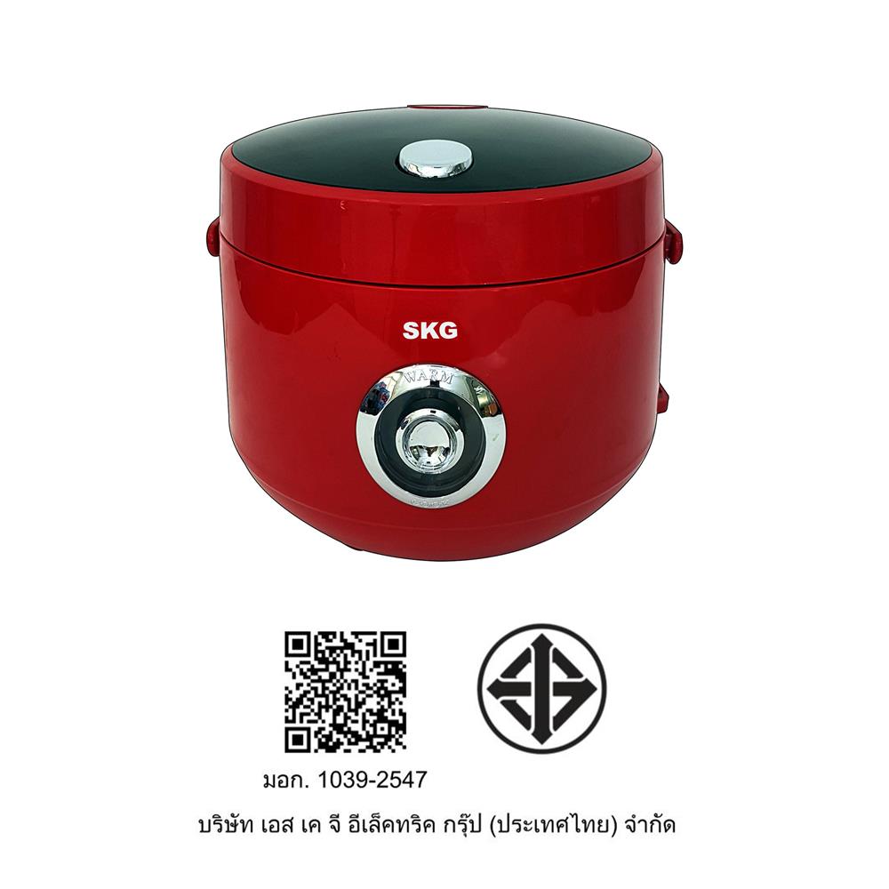 หม้อหุงข้าว MANUAL SKG SK-125 1.2 ลิตร สีดำ/แดง