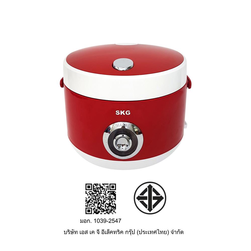 หม้อหุงข้าว MANUAL SKG SK-125 1.2 ลิตร สีขาว/แดง