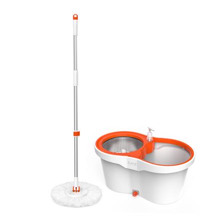 ชุดอุปกรณ์ถังปั่นพร้อมไม้ม็อบ ZUMO เจ๊จิ๋ว ZM04 สีขาว/ส้ม_0