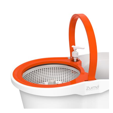 ชุดอุปกรณ์ถังปั่นพร้อมไม้ม็อบ ZUMO เจ๊จิ๋ว ZM04 สีขาว/ส้ม_3