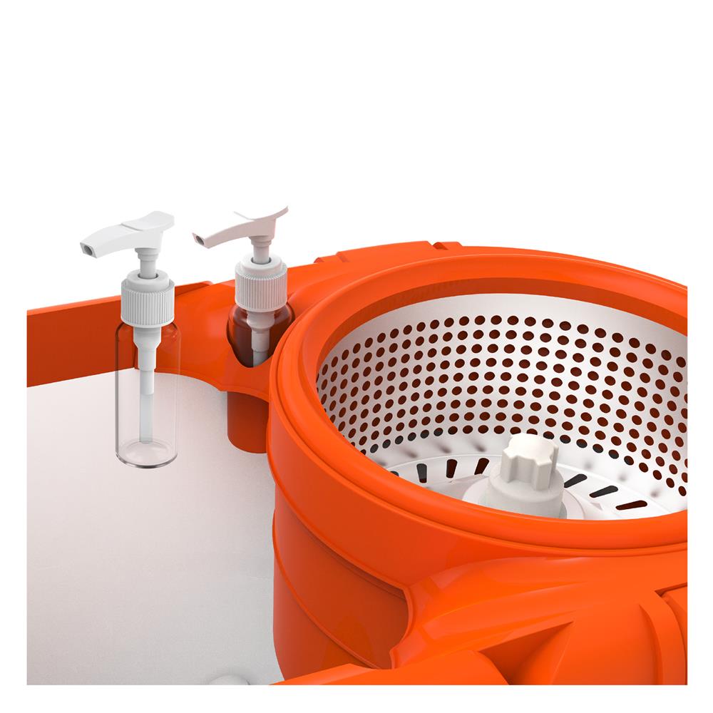 ชุดอุปกรณ์ถังปั่นพร้อมไม้ม็อบ ZUMO ZM01 สีขาว/ส้ม