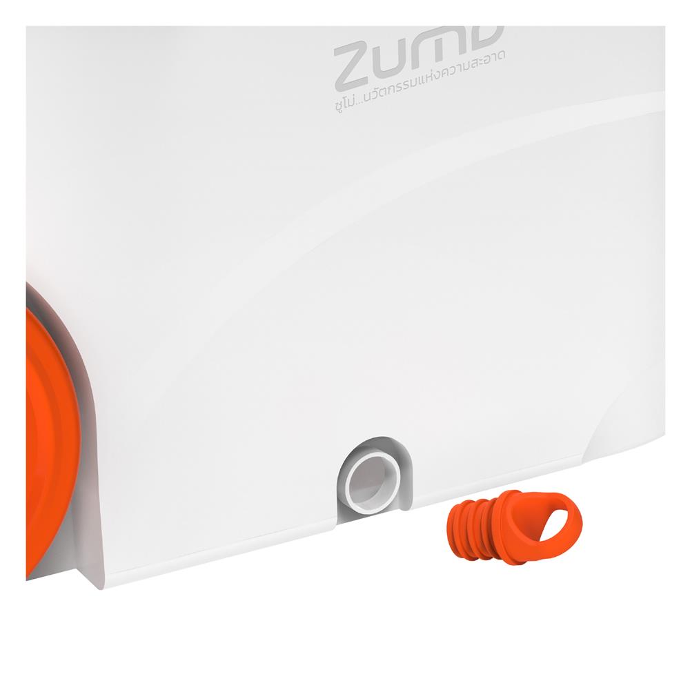 ชุดอุปกรณ์ถังปั่นพร้อมไม้ม็อบ ZUMO ZM01 สีขาว/ส้ม