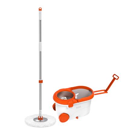 ชุดอุปกรณ์ถังปั่นพร้อมไม้ม็อบ ZUMO ZM01 สีขาว/ส้ม_0