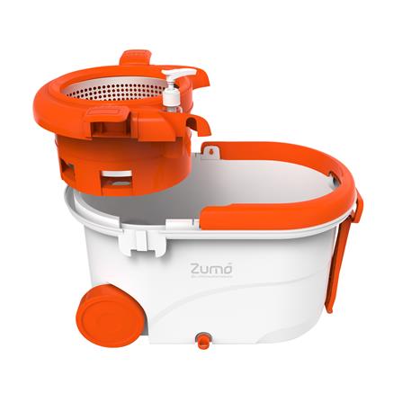 ชุดอุปกรณ์ถังปั่นพร้อมไม้ม็อบ ZUMO ZM01 สีขาว/ส้ม_2