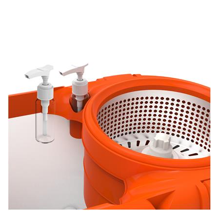 ชุดอุปกรณ์ถังปั่นพร้อมไม้ม็อบ ZUMO ZM01 สีขาว/ส้ม_3