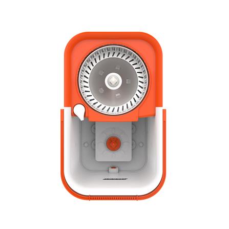 ชุดอุปกรณ์ถังปั่นพร้อมไม้ม็อบ ZUMO DOUBLE POWER ZM02 สีขาว/ส้ม_2