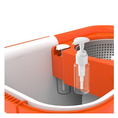 ชุดอุปกรณ์ถังปั่นพร้อมไม้ม็อบ ZUMO DOUBLE POWER ZM02 สีขาว/ส้ม_3