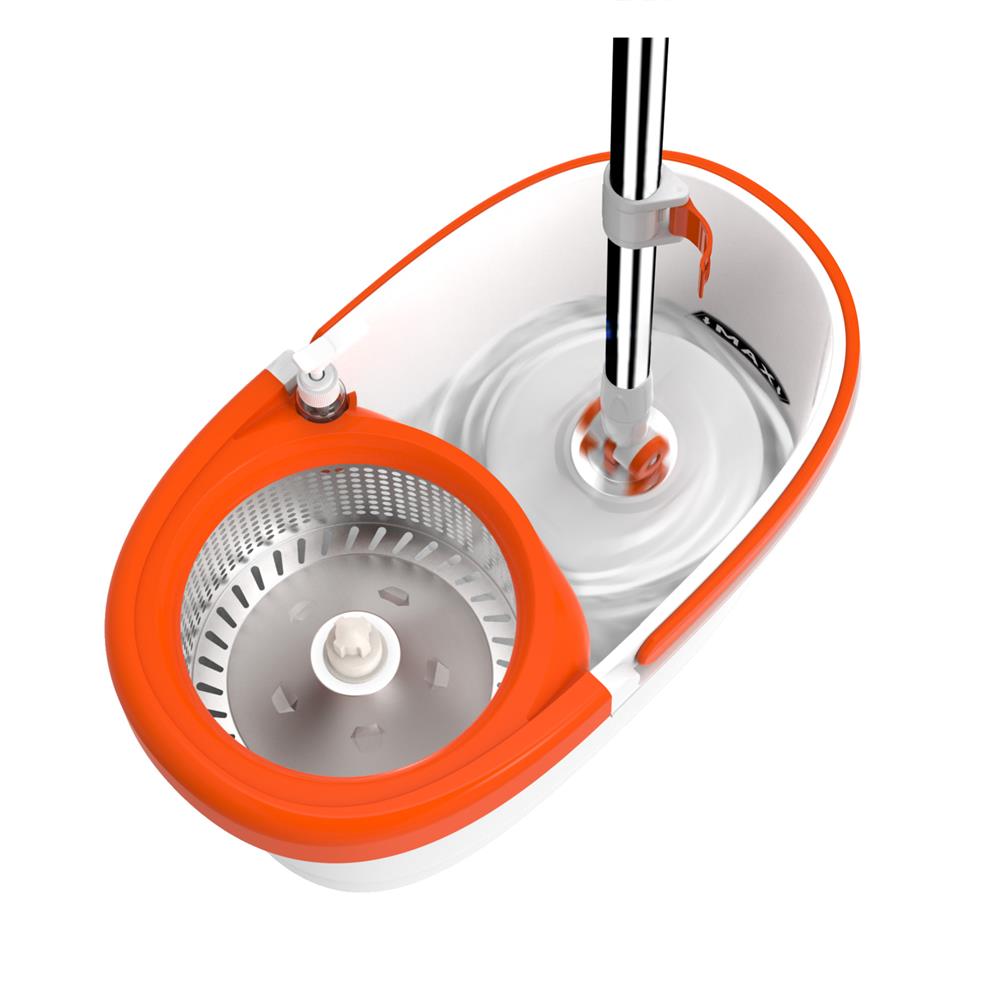 ชุดอุปกรณ์ถังปั่นพร้อมไม้ม็อบ ZUMO EMPIRE ZM03 สีขาว/ส้ม