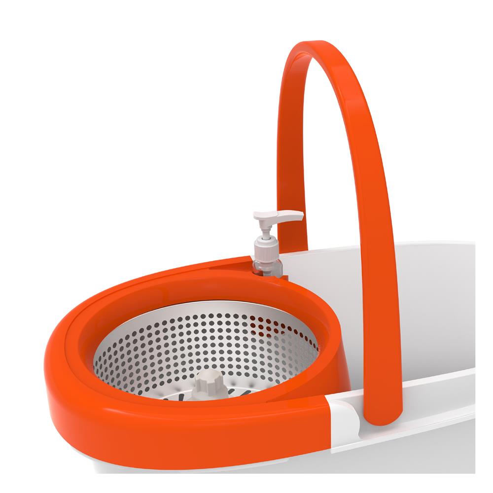 ชุดอุปกรณ์ถังปั่นพร้อมไม้ม็อบ ZUMO EMPIRE ZM03 สีขาว/ส้ม