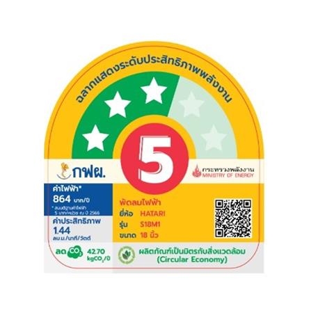 พัดลมสไลด์ 18 นิ้ว HATARI S18M1 สีแซนด์_3