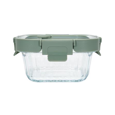 กล่องอาหารแก้วเหลี่ยม KECH RENA 0.32 ลิตร สีเทา_2