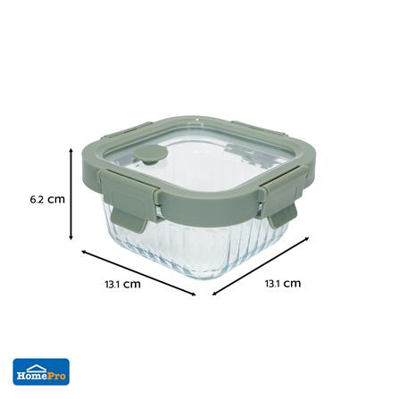 กล่องอาหารแก้วเหลี่ยม KECH RENA 0.32 ลิตร สีเทา_7