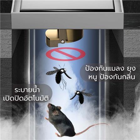 ตะแกรงกันกลิ่นเหลี่ยม CASSA CM0041 10 ซม. สีเงินเงา_1