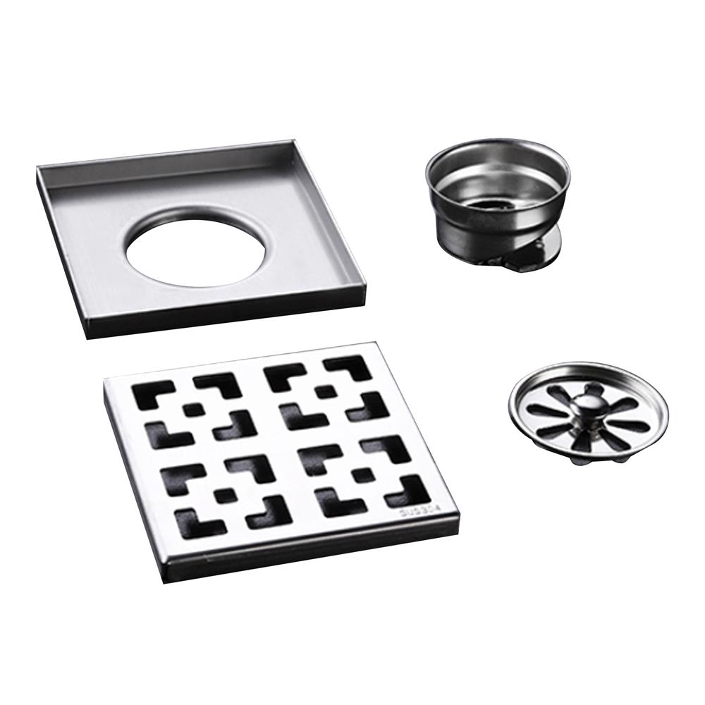 ตะแกรงกันกลิ่นเหลี่ยม CASSA CM0015 15 ซม. สีเงิน