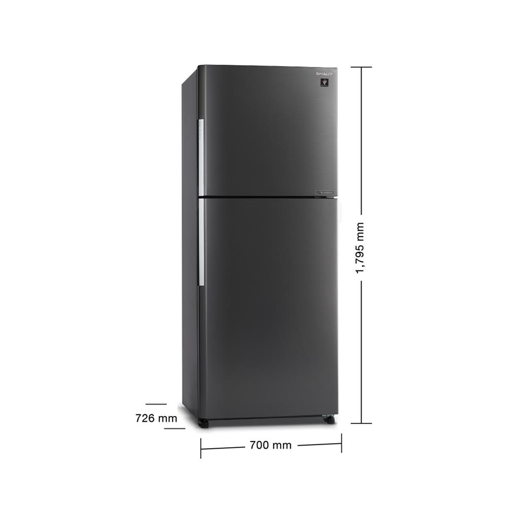 ตู้เย็น 2 ประตู SHARP SJ-XP500TP-DK 16.6 คิว สีเทา