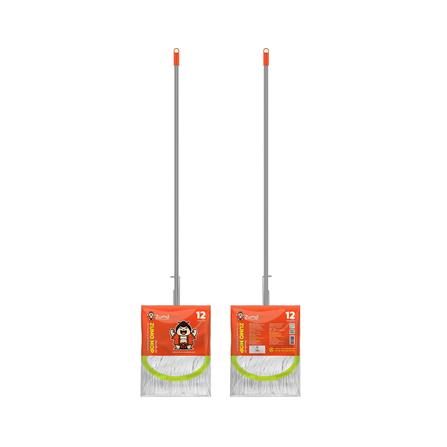 ไม้ม๊อบถูพื้นแบบหนีบด้ามยาว 12 นิ้ว ZUMO ZM15 สีขาว/ส้ม_4