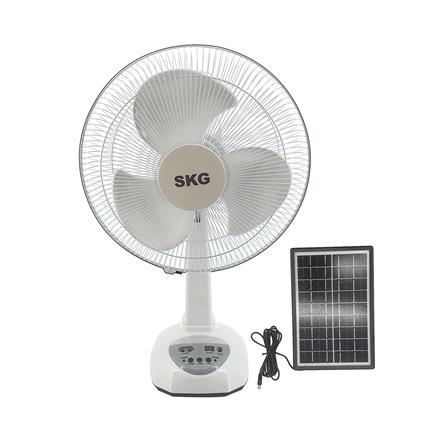 พัดลมโซลาร์เซลล์ 12 นิ้ว SKG SK-125L สีขาว_0