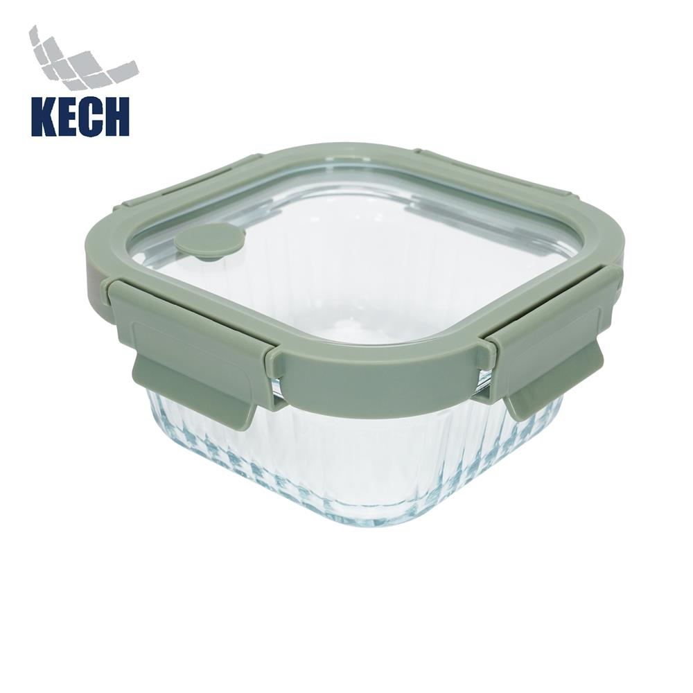 กล่องอาหารแก้วเหลี่ยม KECH RENA 0.52 ลิตร สีเทา_1