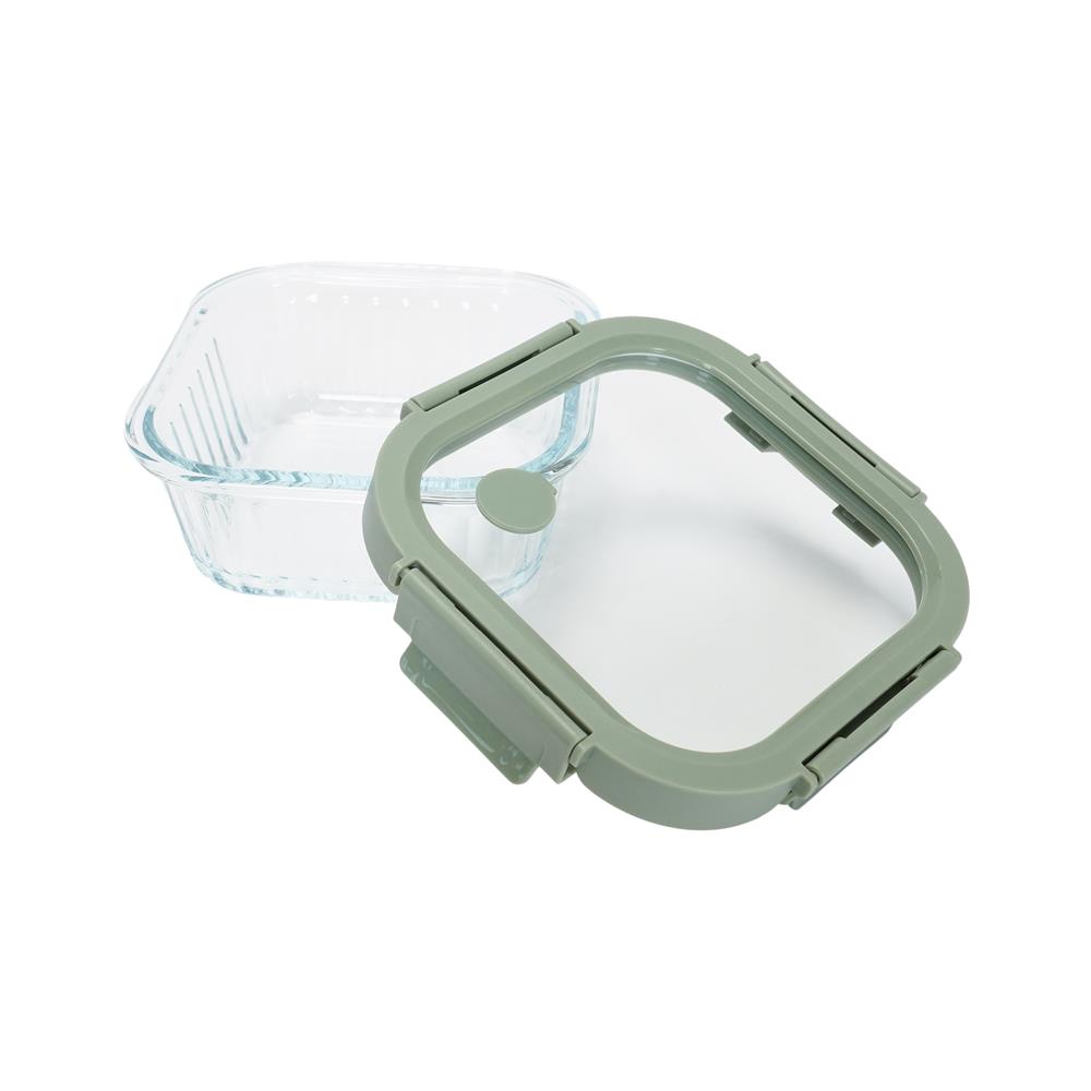 กล่องอาหารแก้วเหลี่ยม KECH RENA 0.52 ลิตร สีเทา