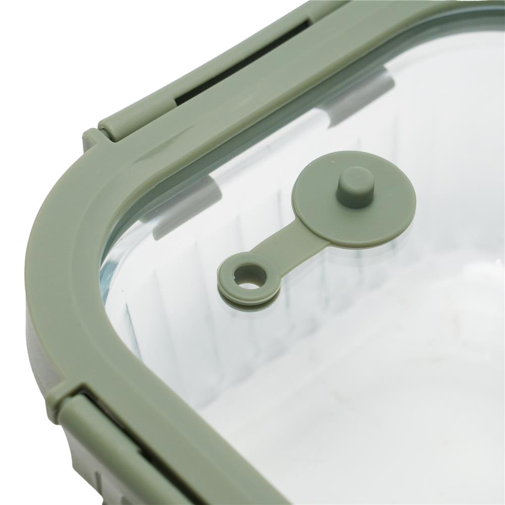 กล่องอาหารแก้วเหลี่ยม KECH RENA 0.52 ลิตร สีเทา