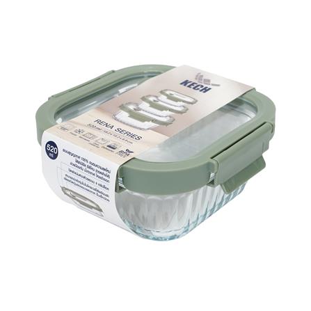 กล่องอาหารแก้วเหลี่ยม KECH RENA 0.52 ลิตร สีเทา_5