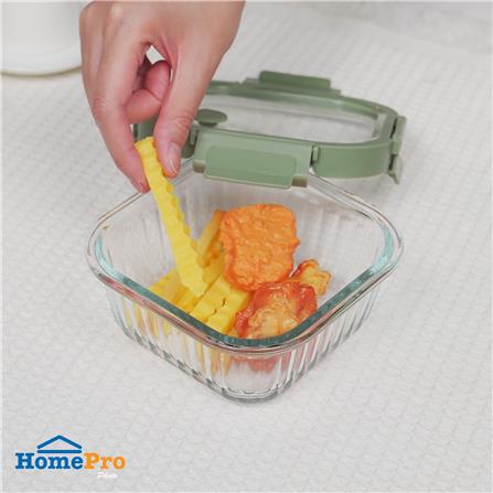 กล่องอาหารแก้วเหลี่ยม KECH RENA 0.52 ลิตร สีเทา_6