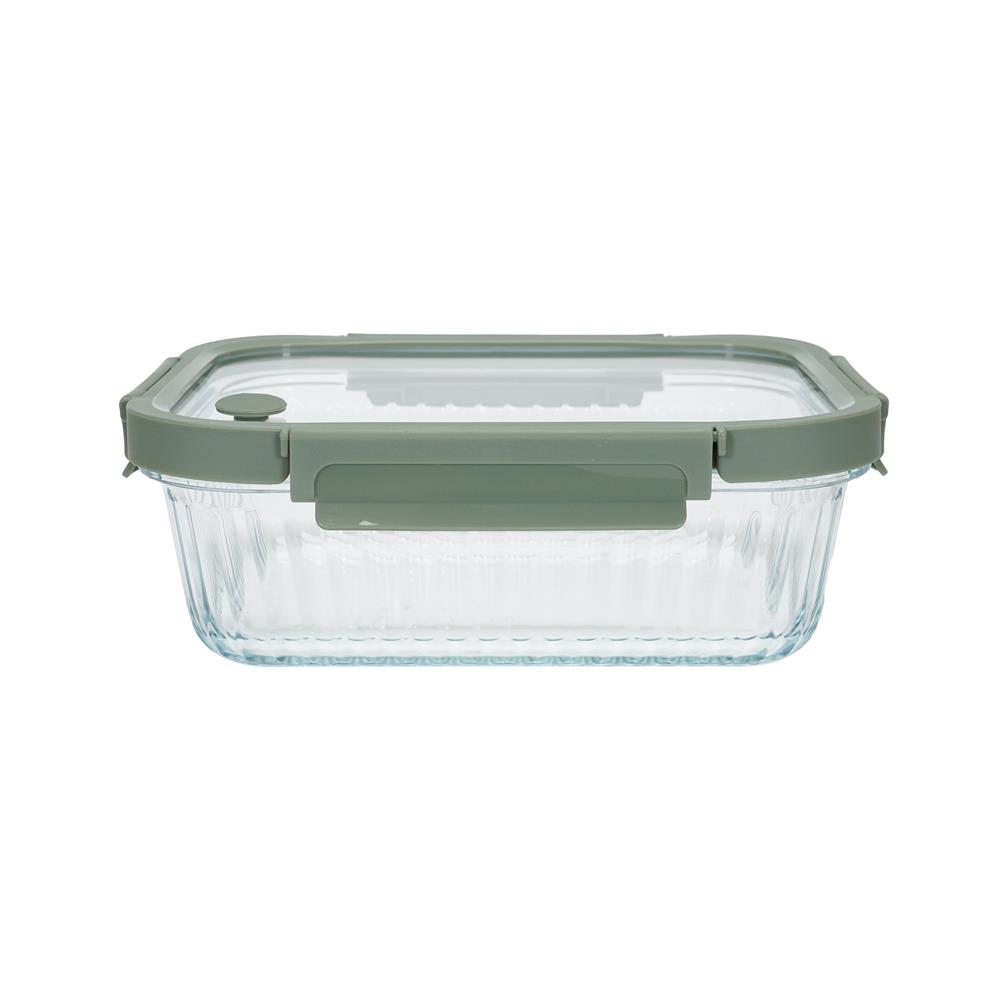 กล่องอาหารแก้วเหลี่ยม KECH RENA 1.52 ลิตร สีเทา