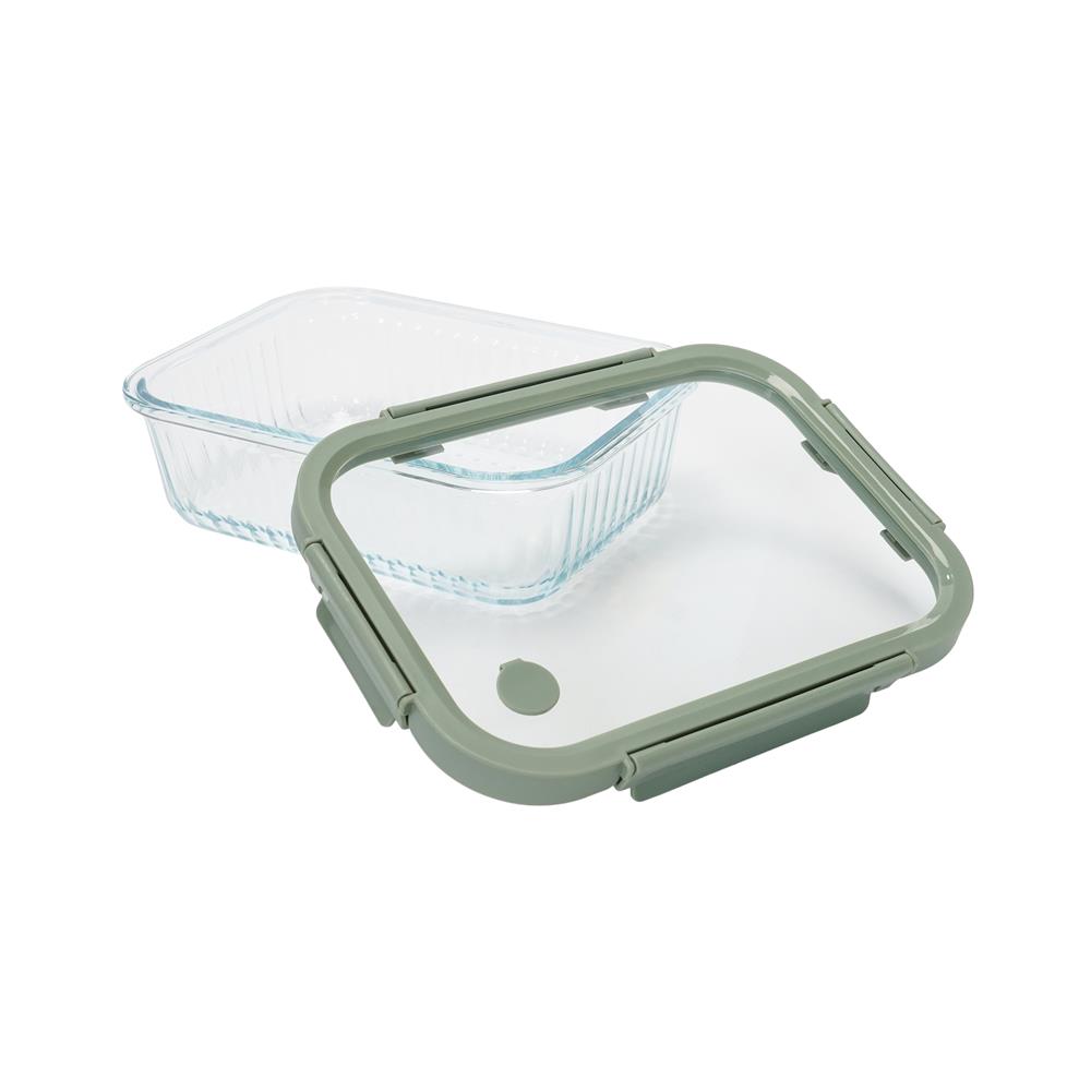 กล่องอาหารแก้วเหลี่ยม KECH RENA 1.52 ลิตร สีเทา